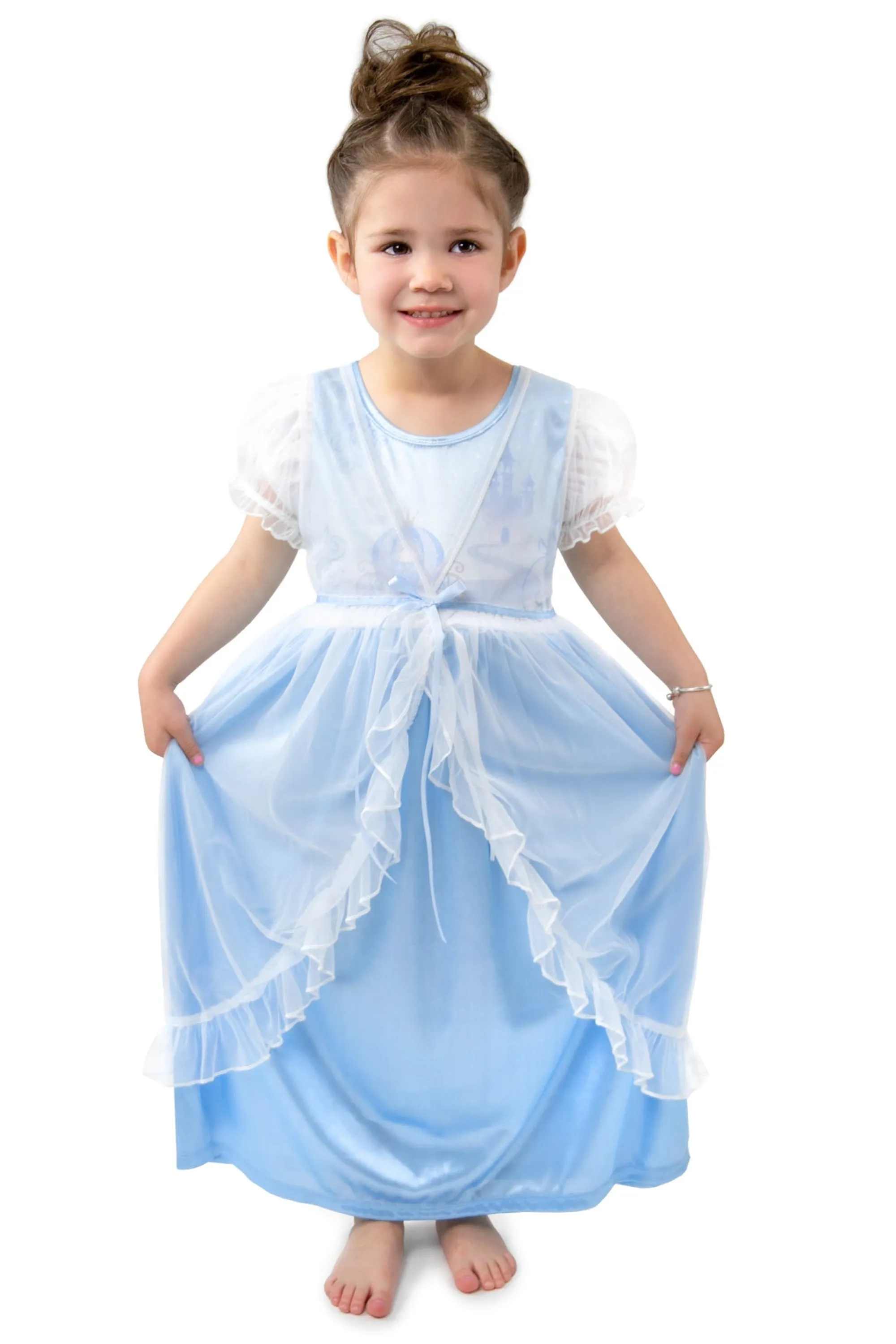 Little Adventures Nightgowns>Cinderella Nightgown With White Robe