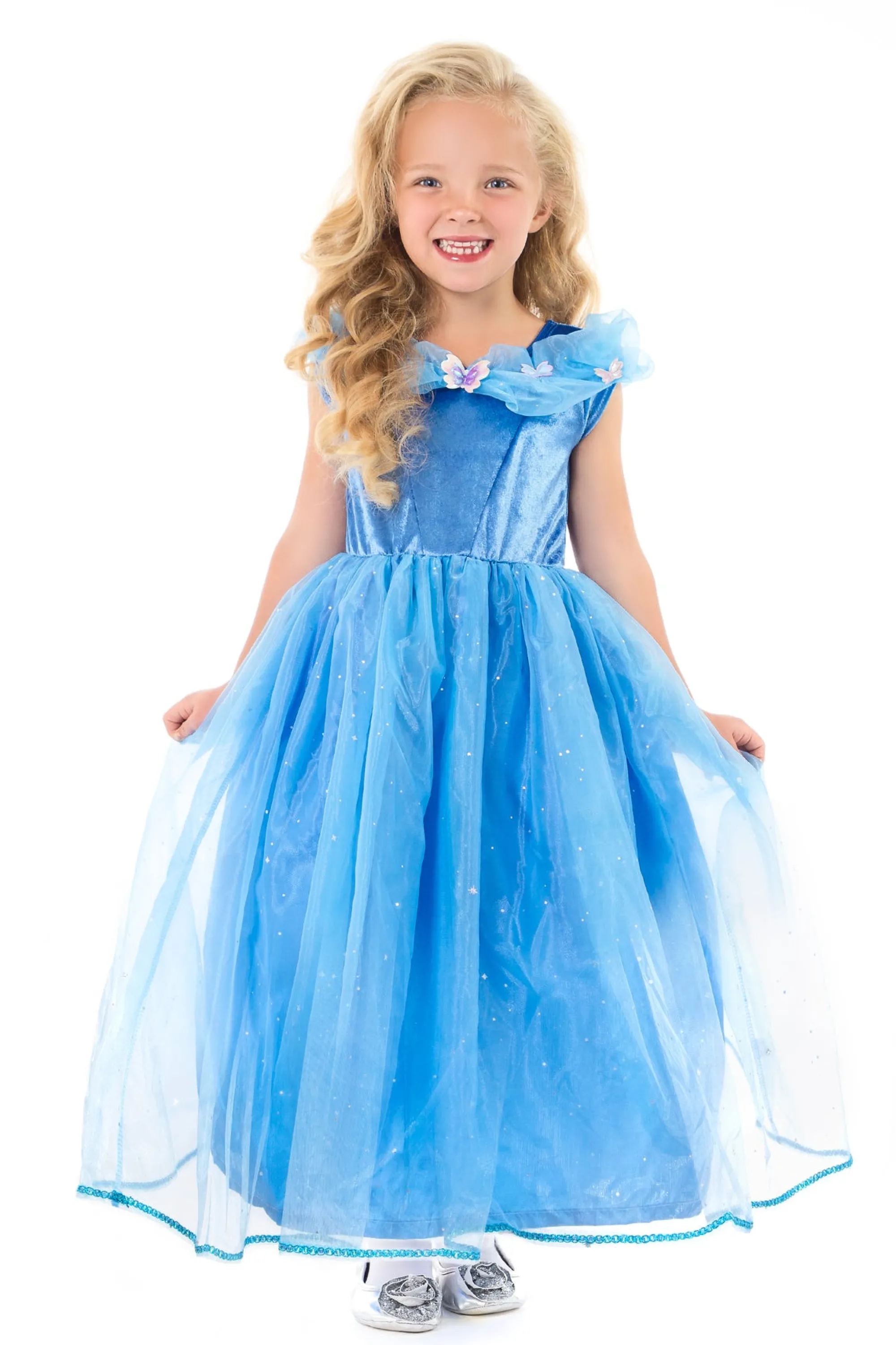 Little Adventures Dresses>Deluxe Cinderella Butterfly Dress Up