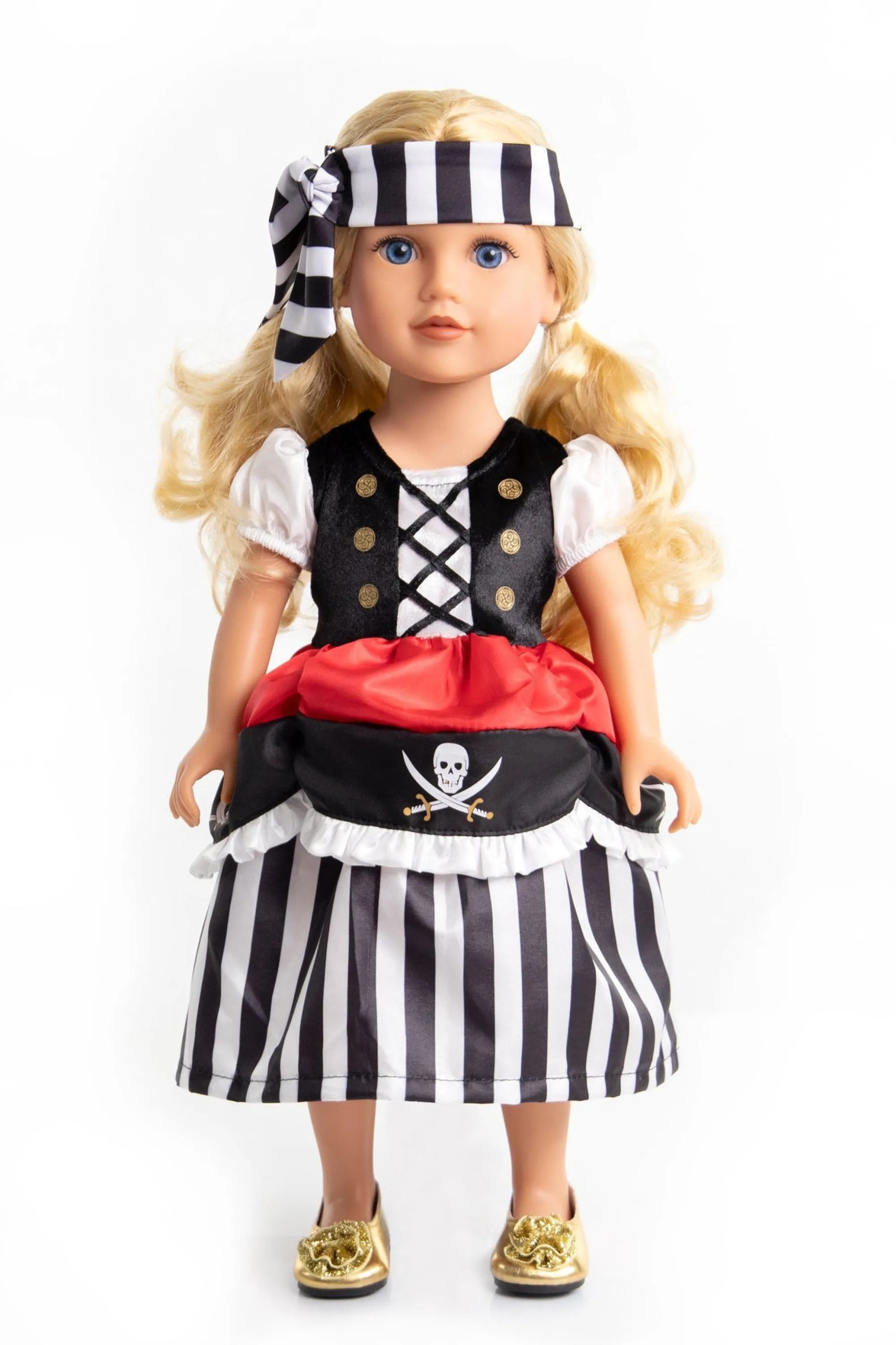 Little Adventures Pirates>Doll Dress Pirate With Headband