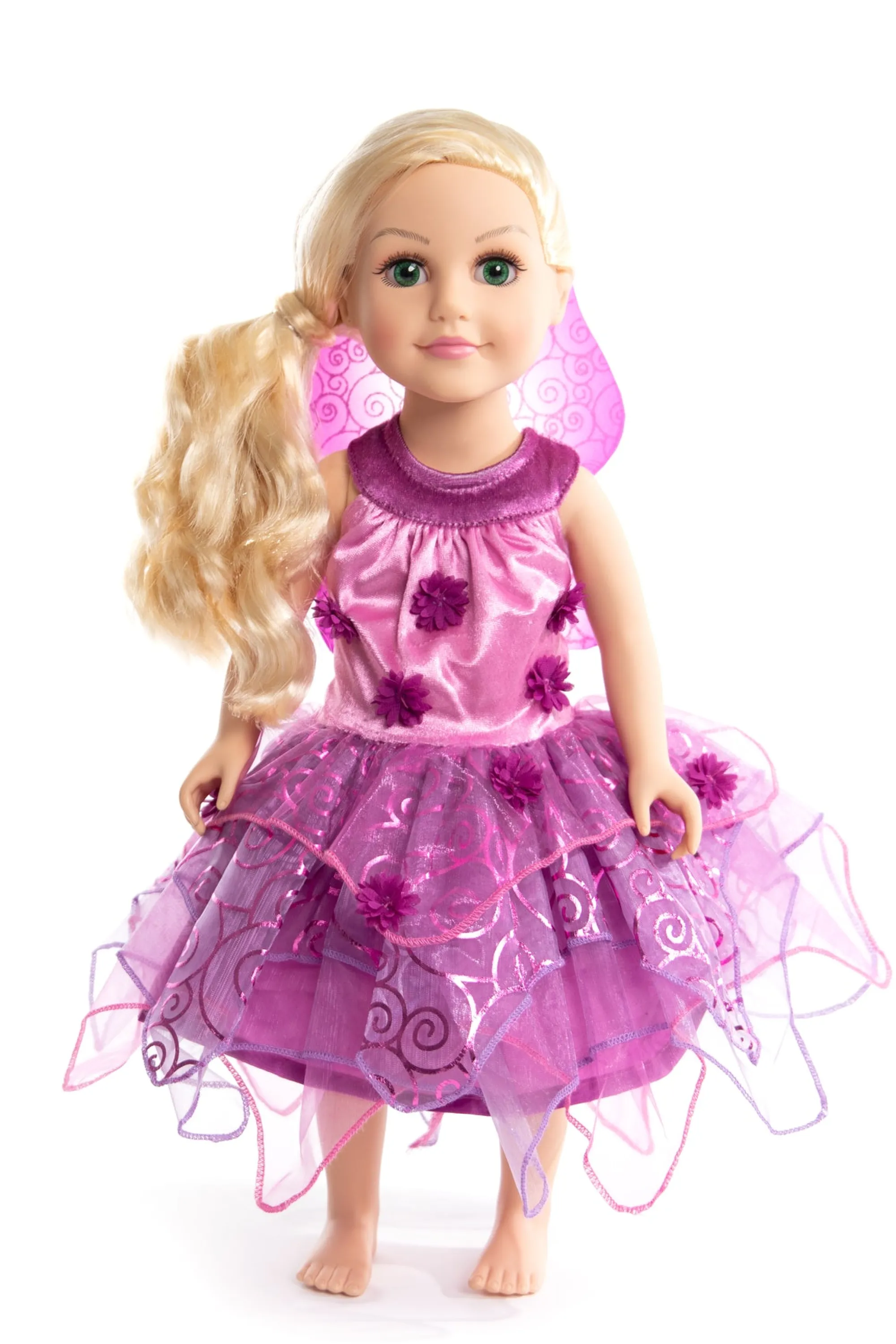 Little Adventures Doll Dress Ups>Doll Dress Purple Blossom Fairy With Wings