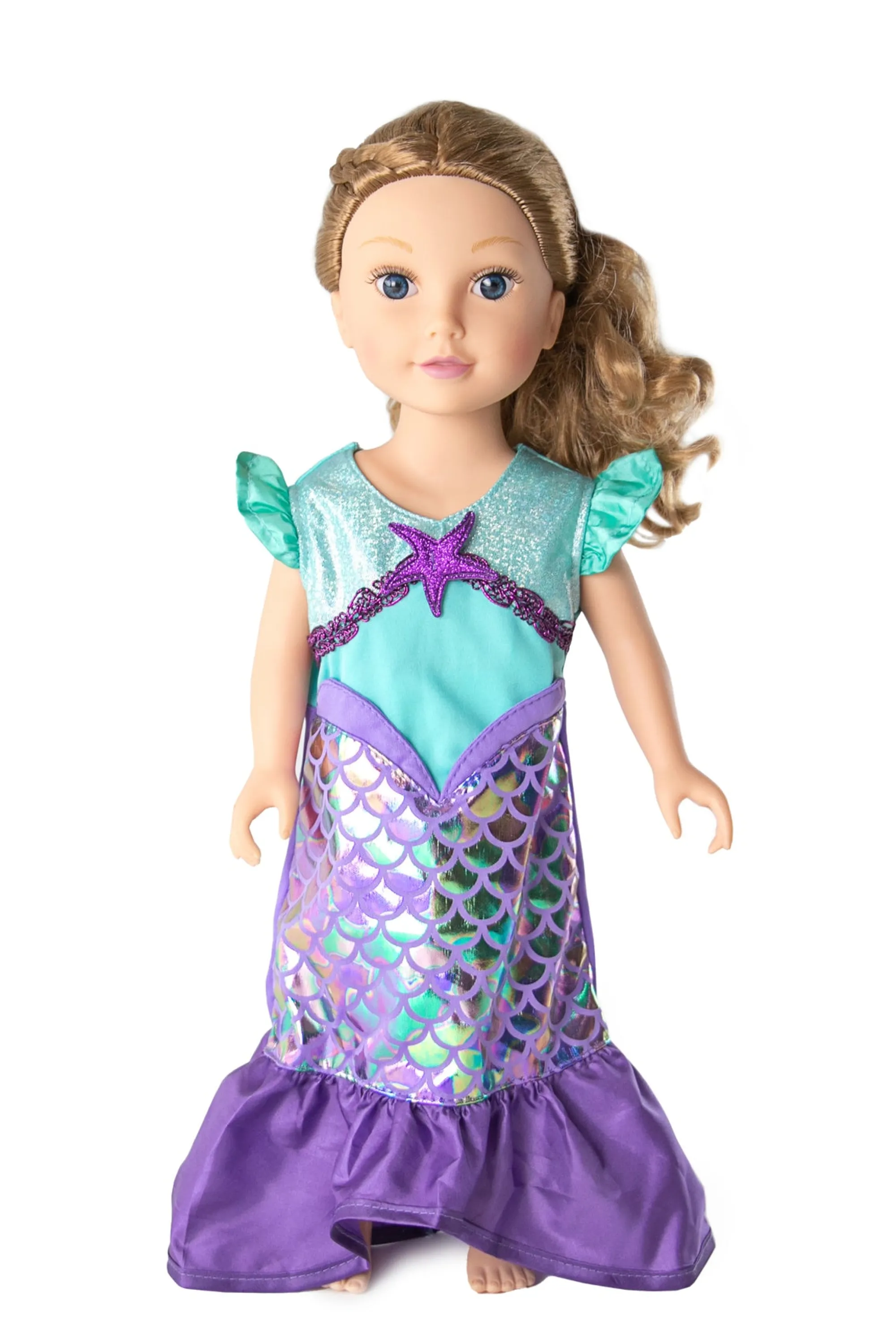 Little Adventures Doll Dress Ups>Doll Dress Purple Sparkle Mermaid