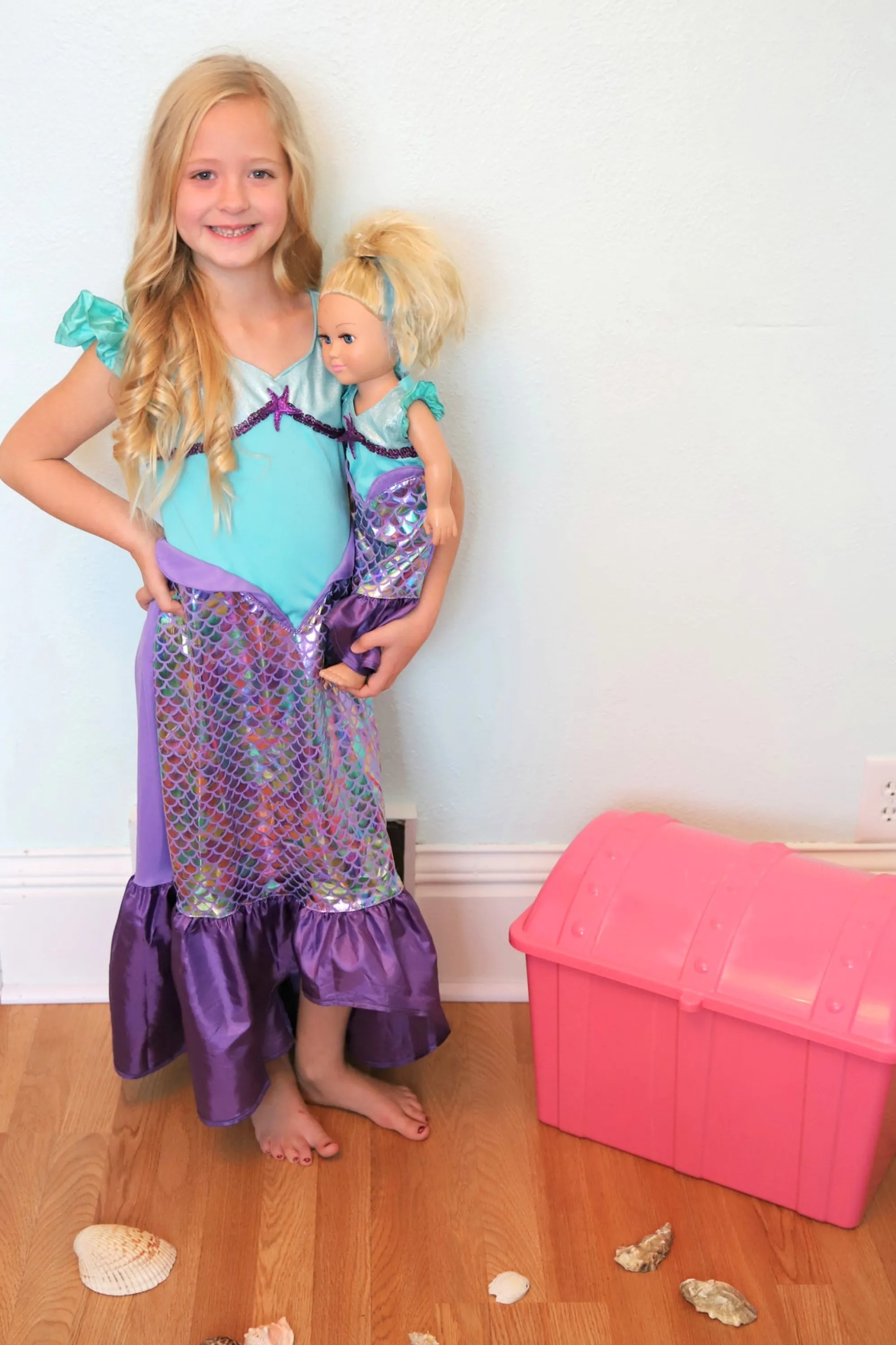 Little Adventures Doll Dress Ups>Doll Dress Purple Sparkle Mermaid