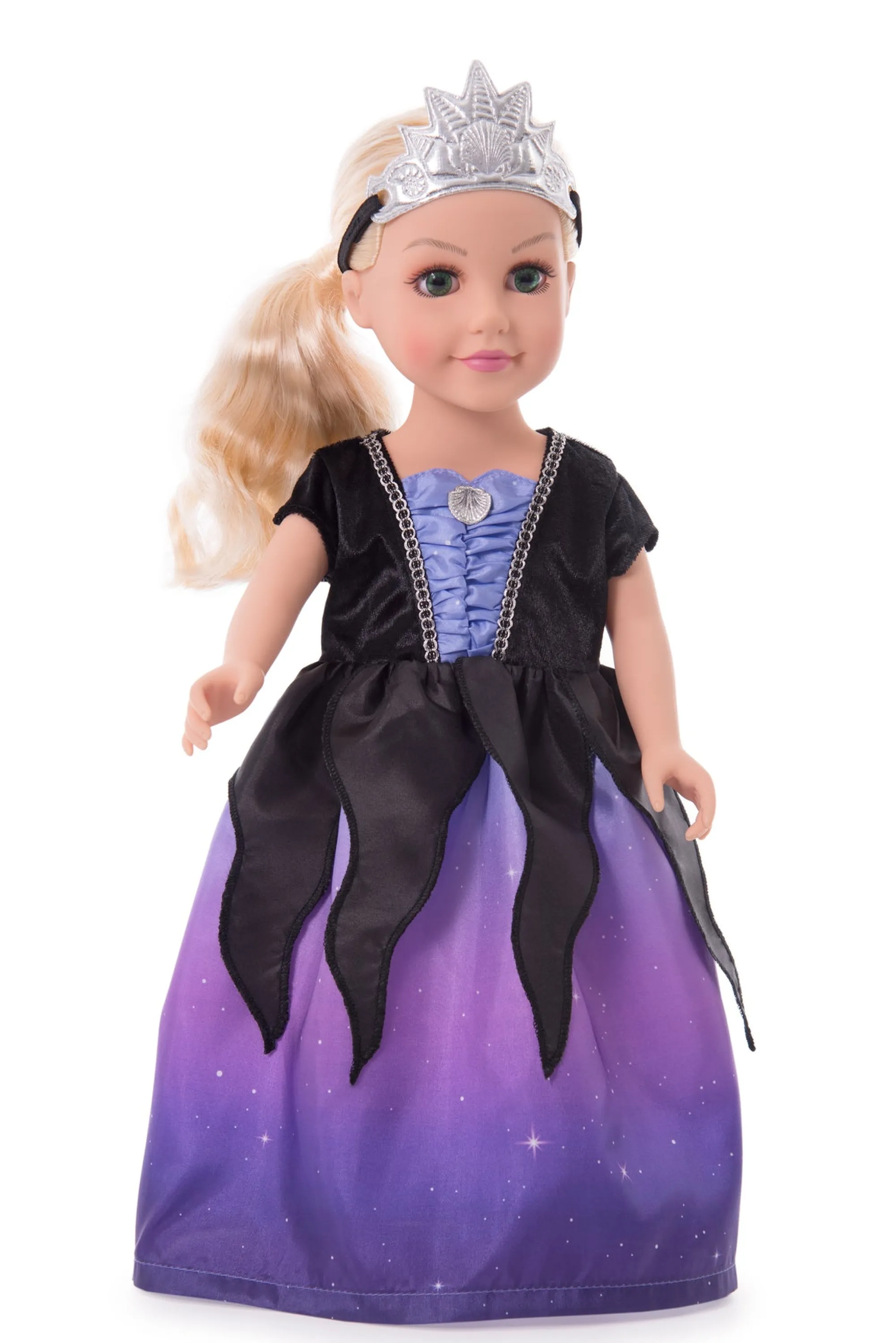 Little Adventures Doll Dress Ups>Doll Dress Sea Witch With Soft Crown