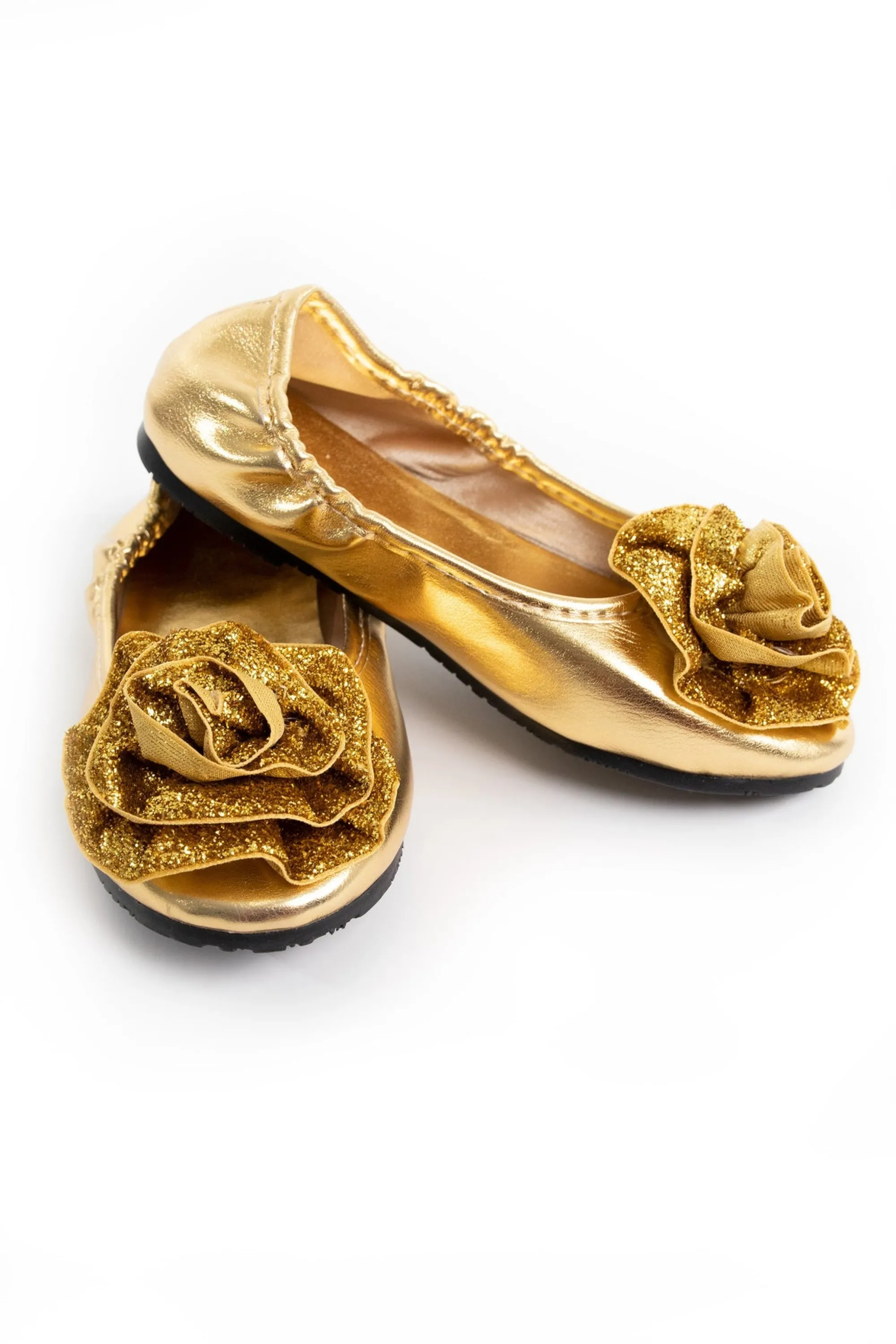 Little Adventures Accessories>Gold Sparkle Shoes *New Sizing*