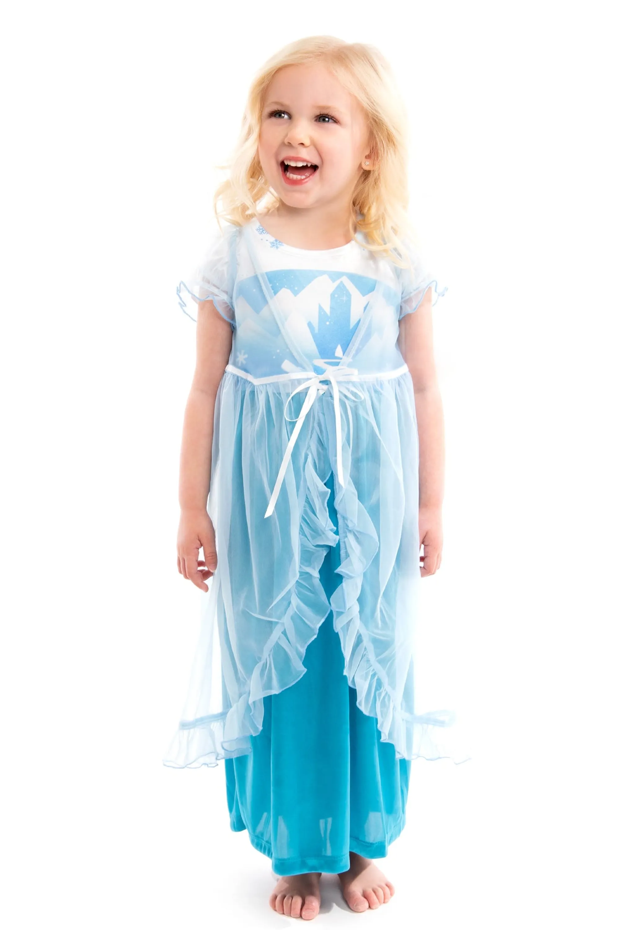 Little Adventures Nightgowns>Ice Princess Nightgown With Blue Robe