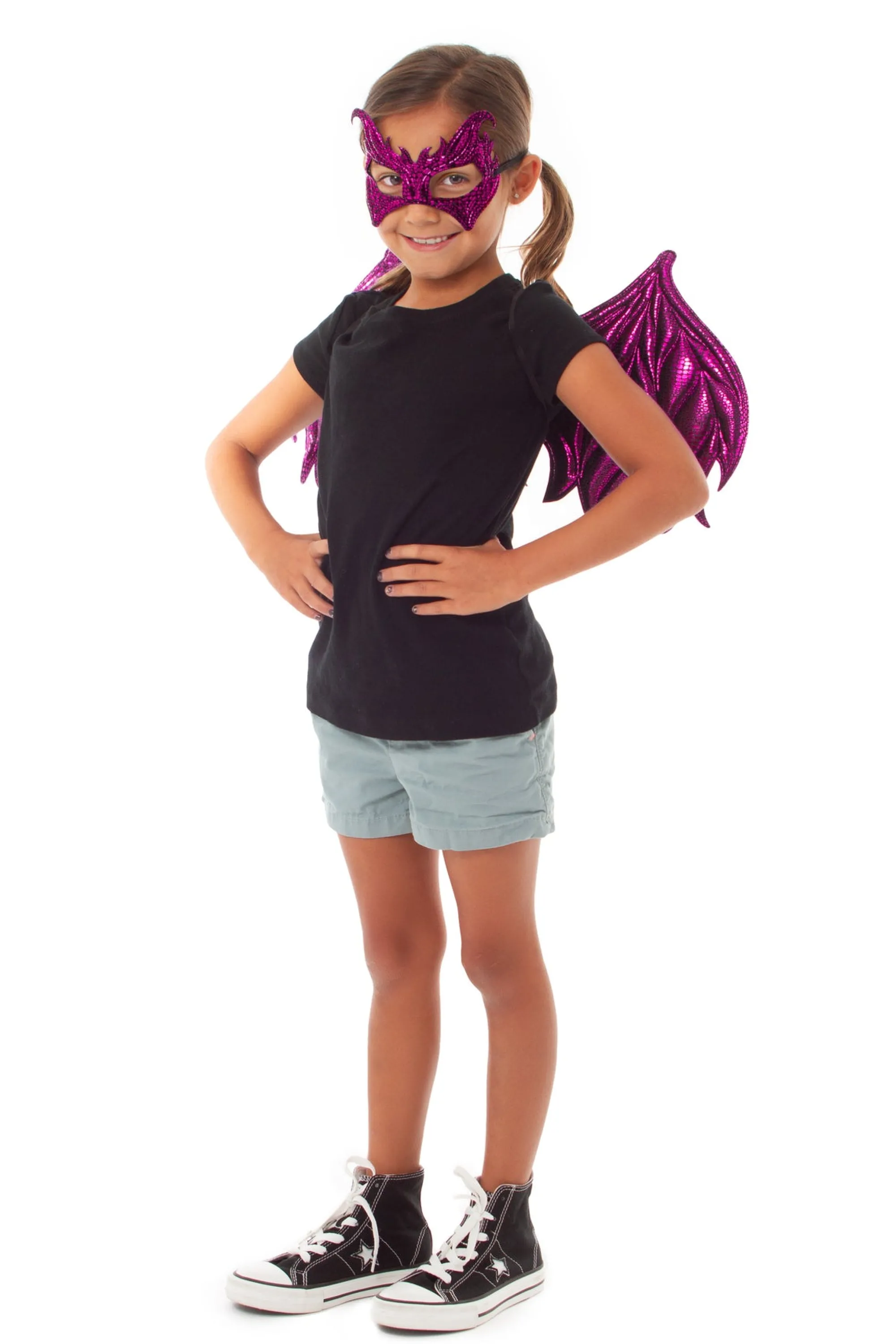 Little Adventures Accessories>Magenta Dragon Wings & Mask Set