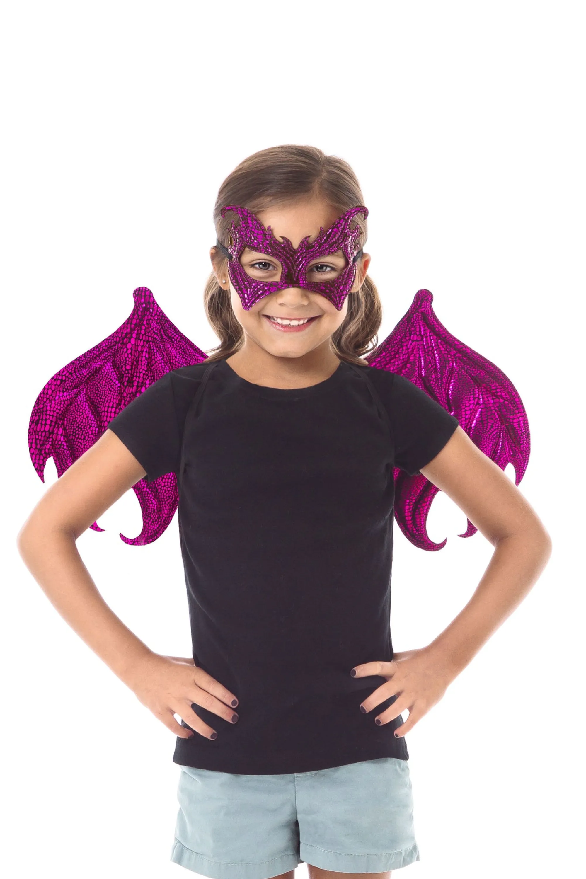 Little Adventures Knights & Dragons>Magenta Dragon Wings & Mask Set