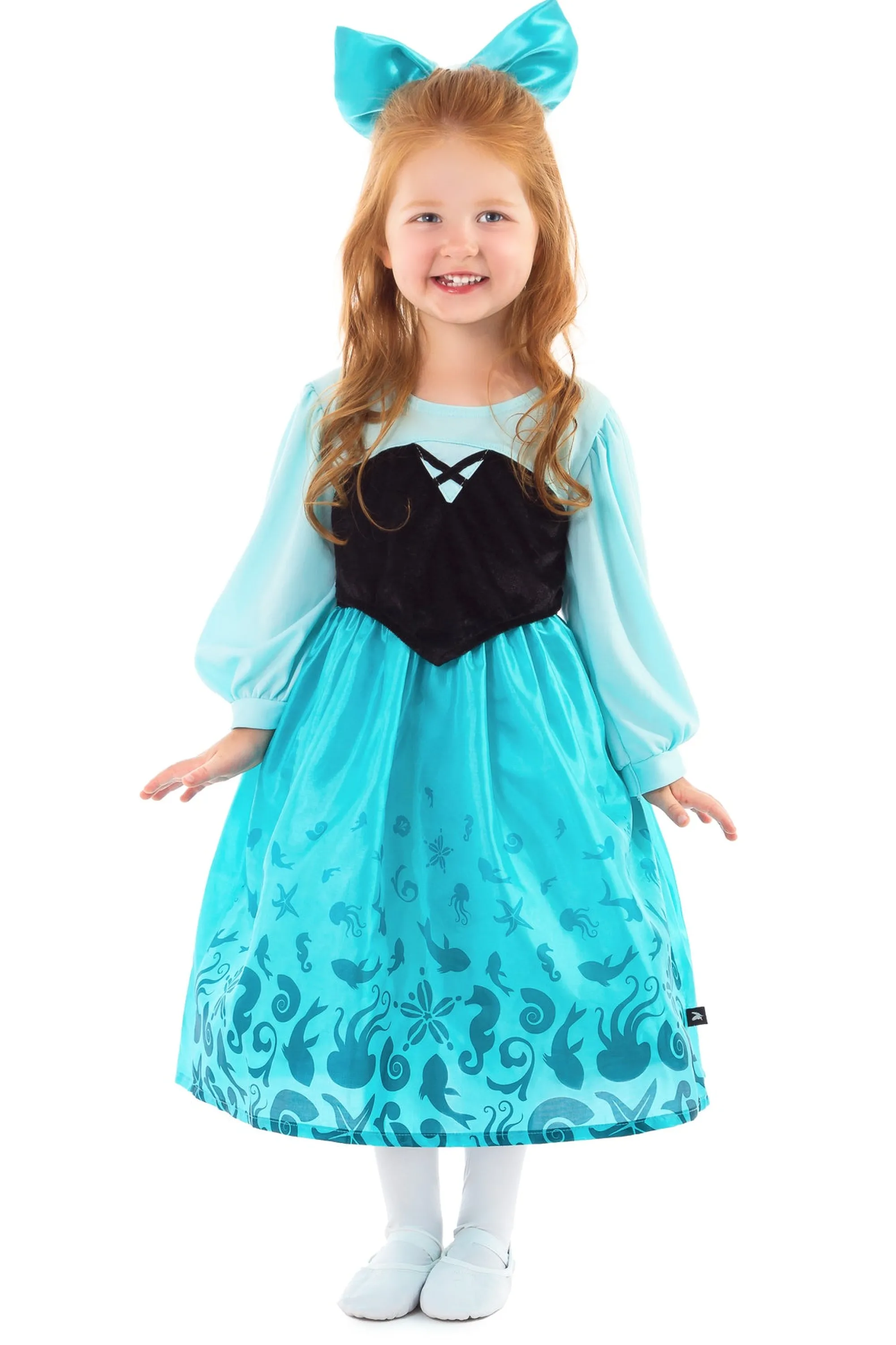 Little Adventures Dresses>Mermaid Day Dress With Bow