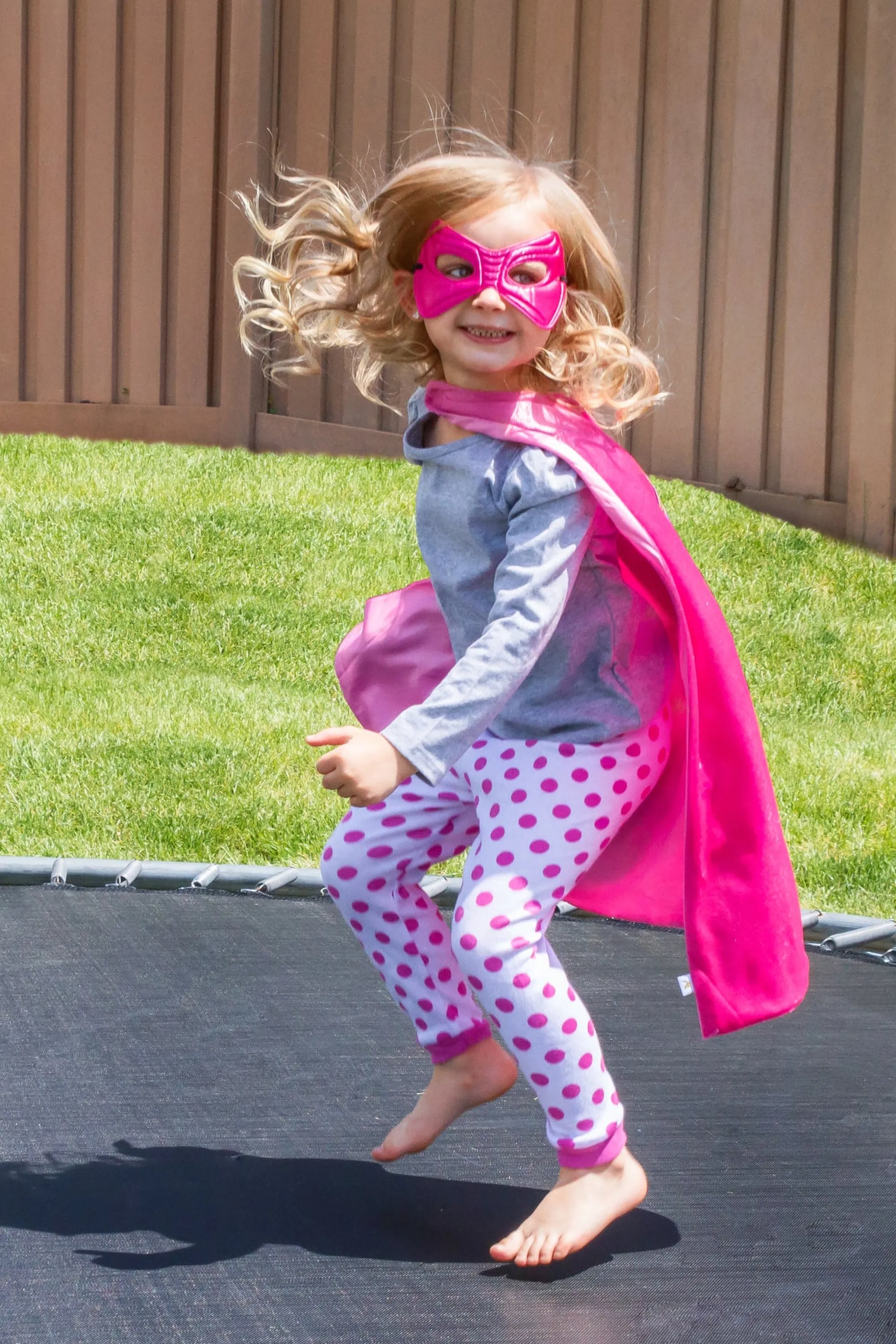 Little Adventures Cloaks>Pink Hero Cape & Mask Set