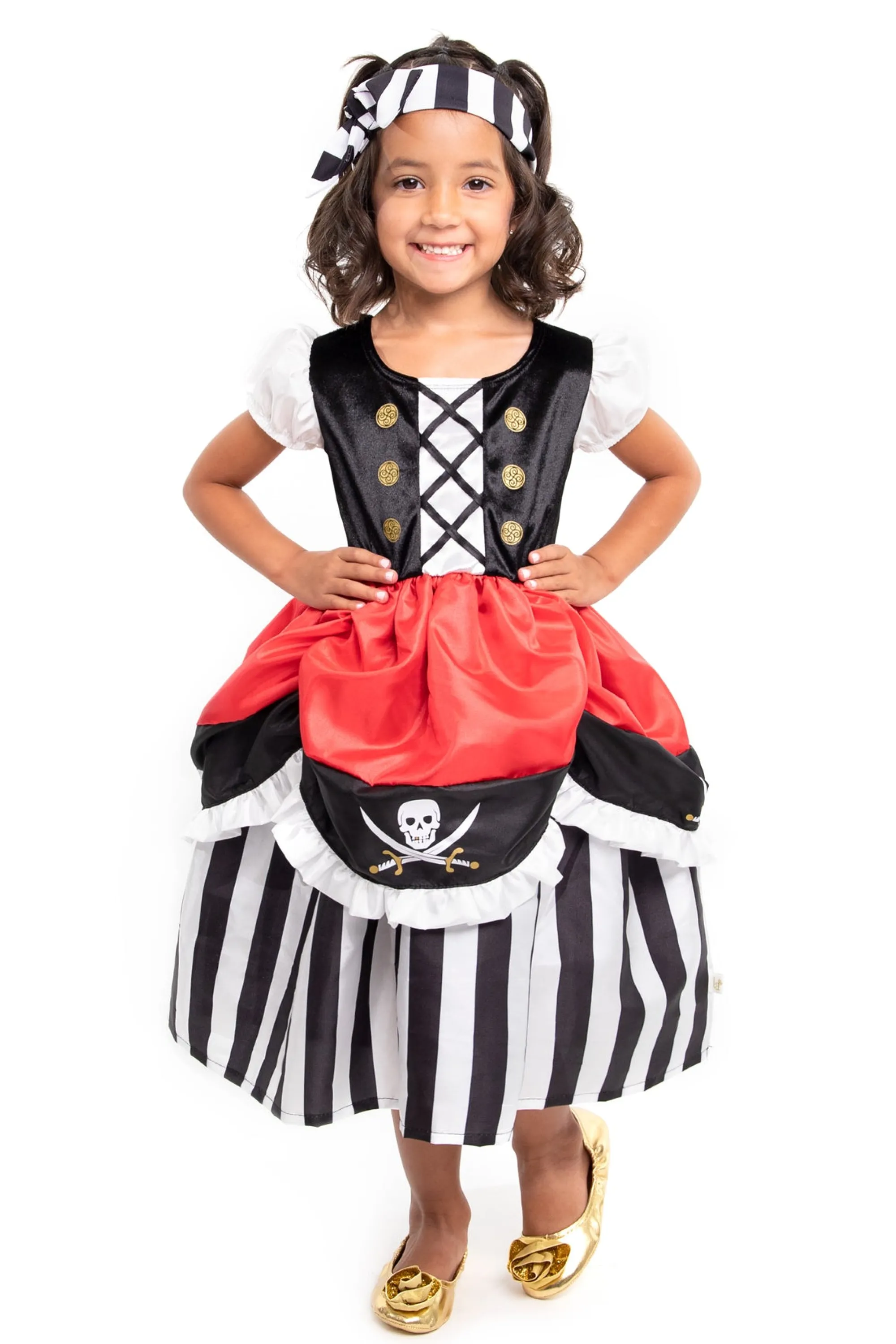 Little Adventures Dresses>Pirate Dress With Headband