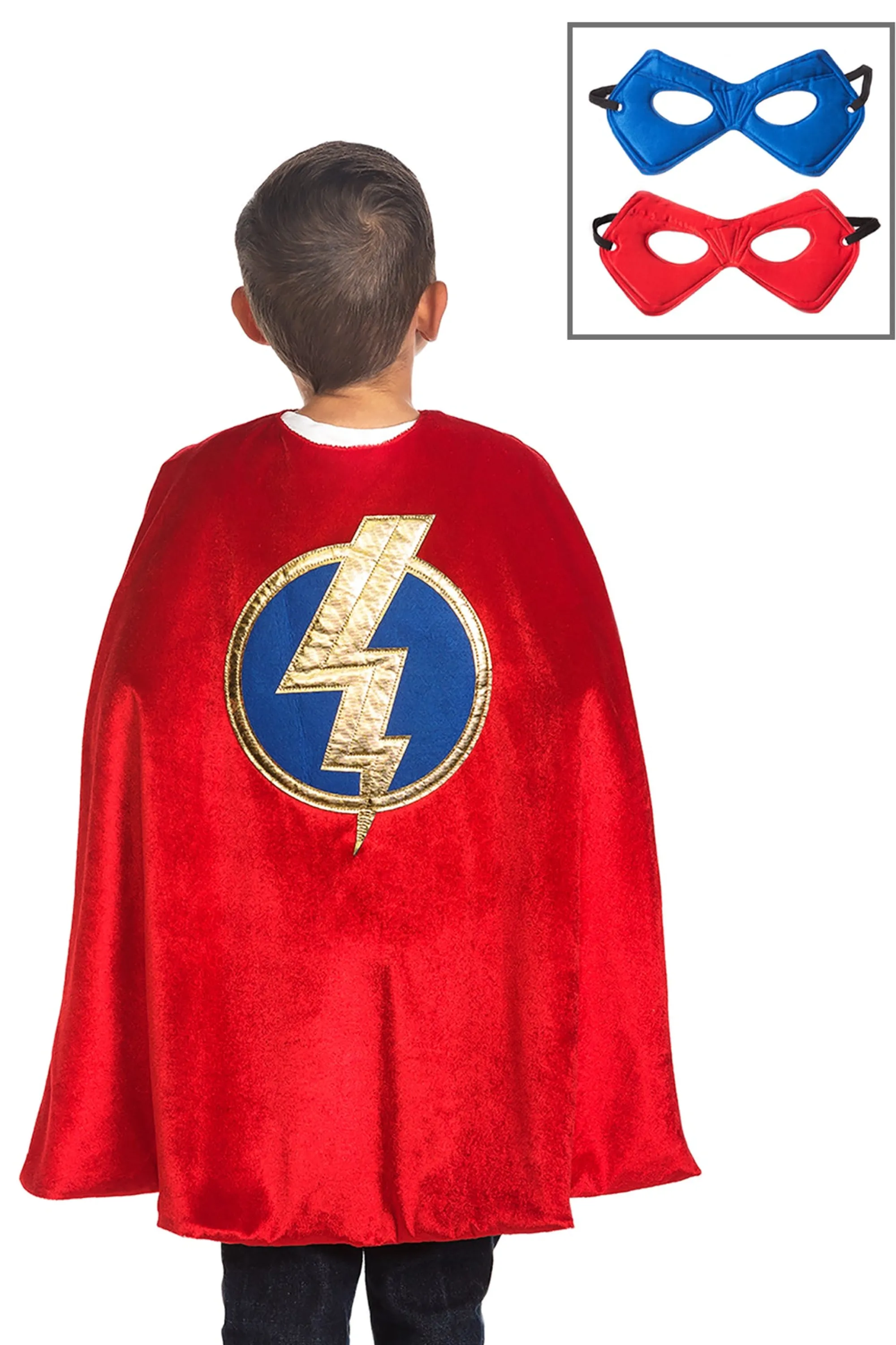 Little Adventures Cloaks>Red Hero Cape & Mask Set