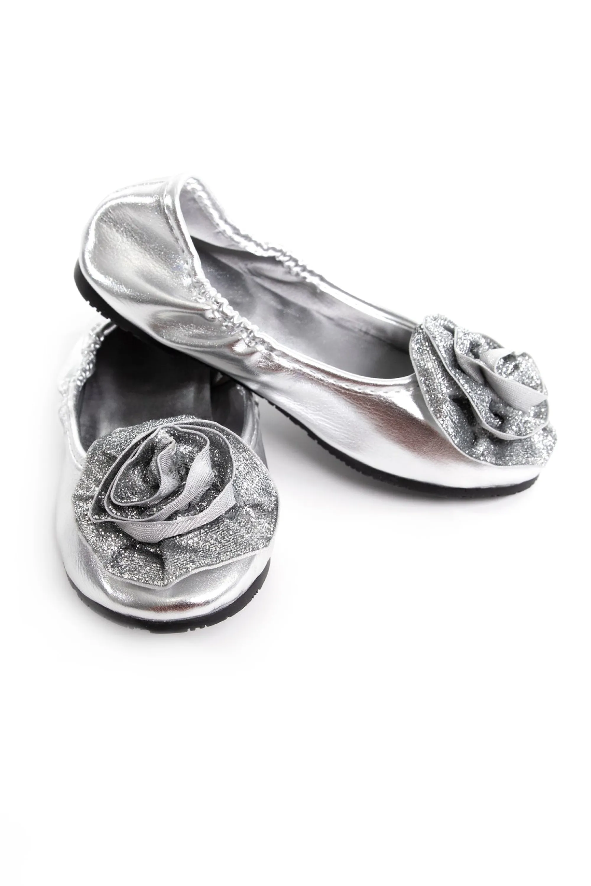 Little Adventures Accessories>Silver Sparkle Shoes *New Sizing*