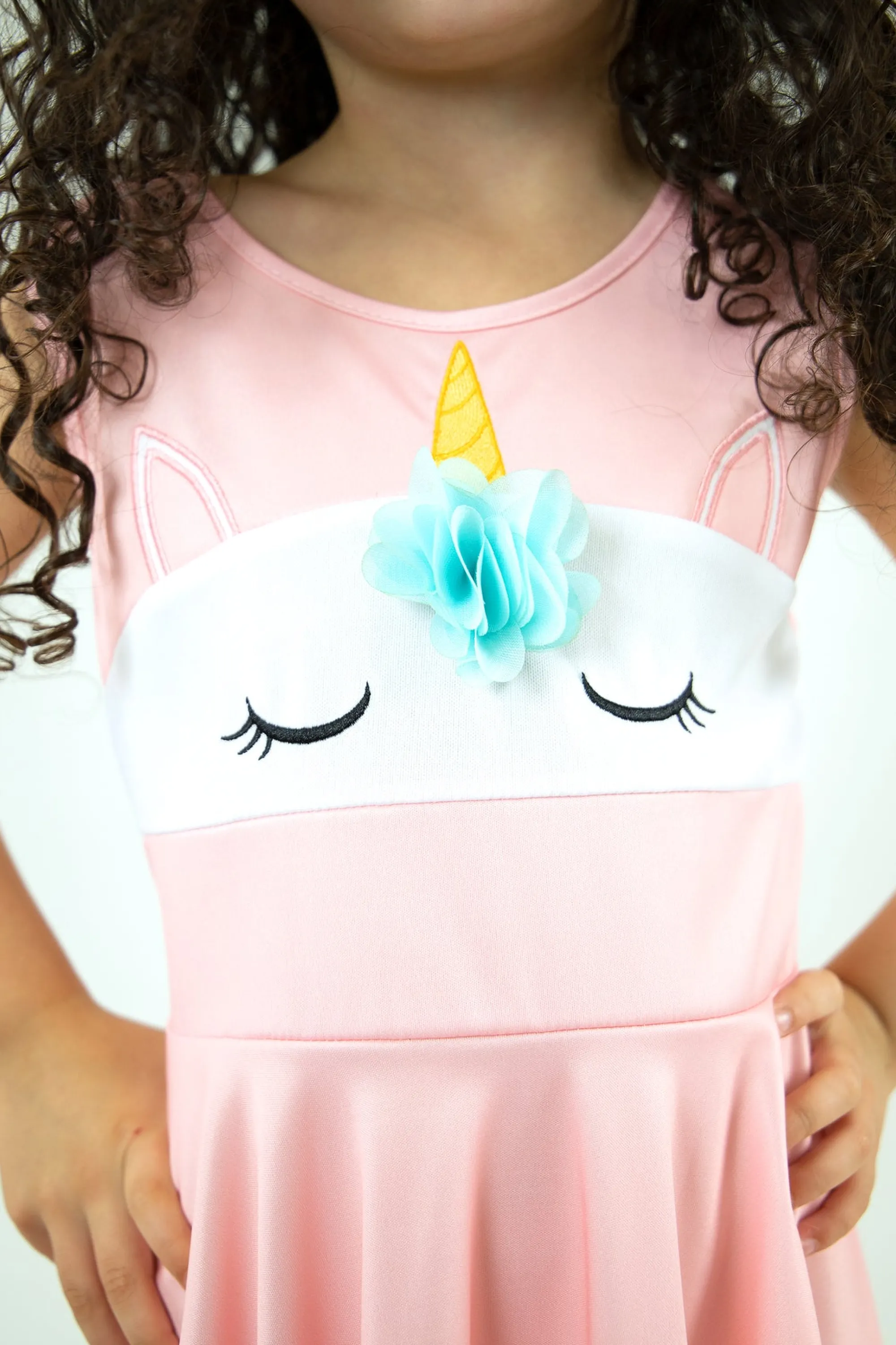 Little Adventures Twirl Dresses>Unicorn Twirl Dress Pink