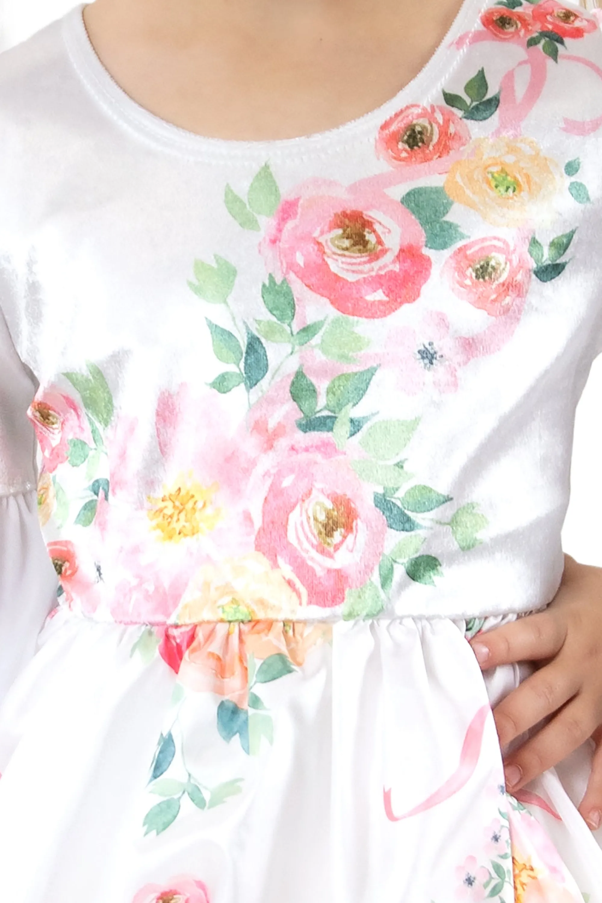 Little Adventures Dresses>White Floral Beauty