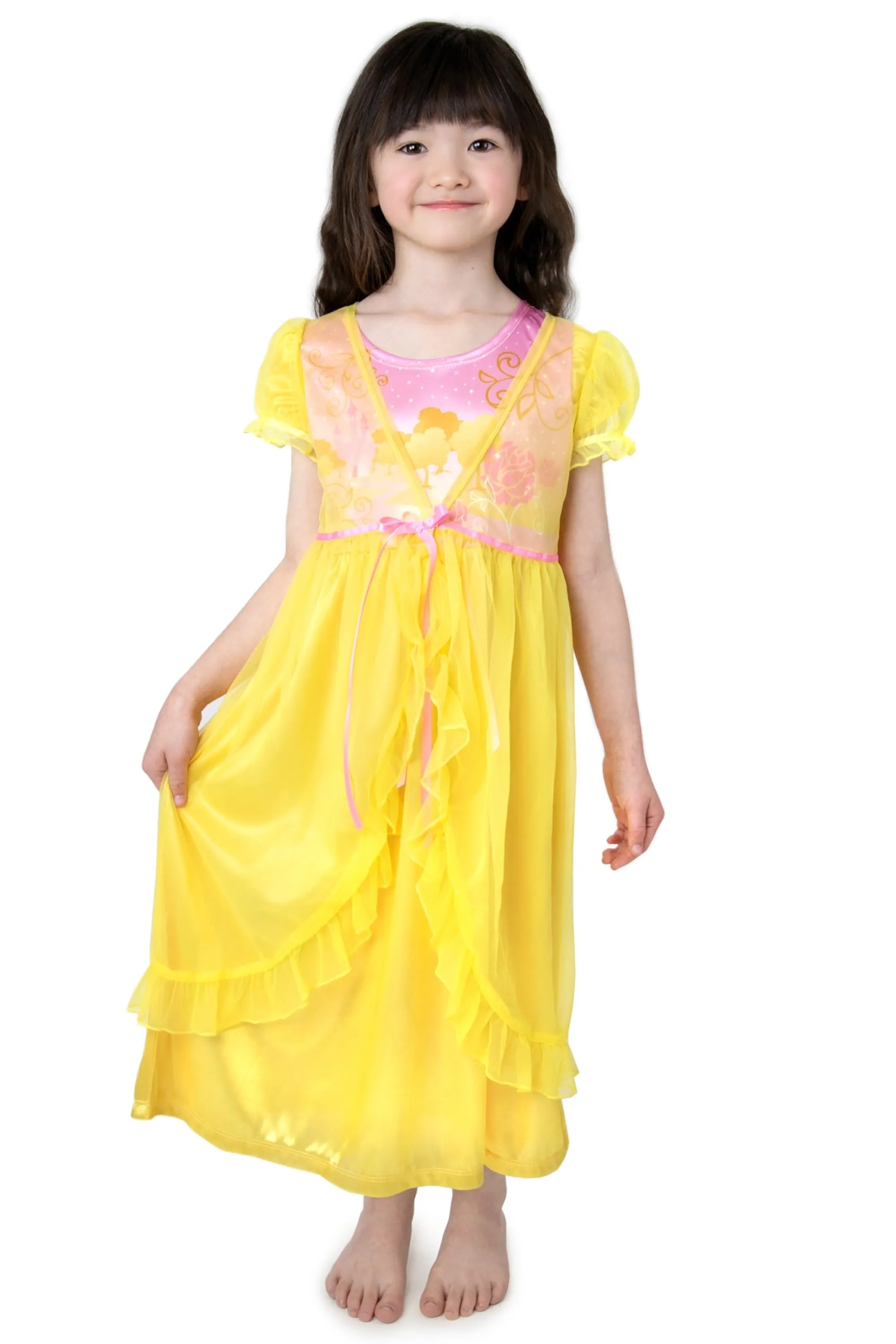 Little Adventures Nightgowns>Yellow Beauty Nightgown With Yellow Robe